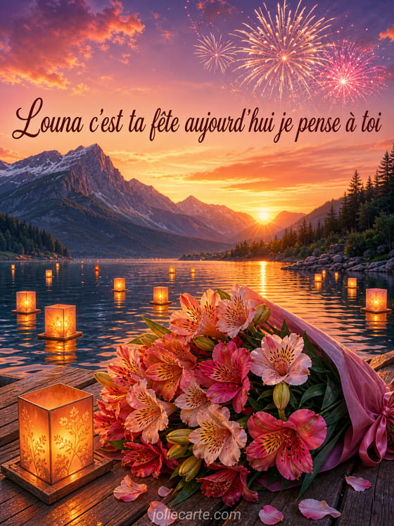 Carte bonne fête Louna