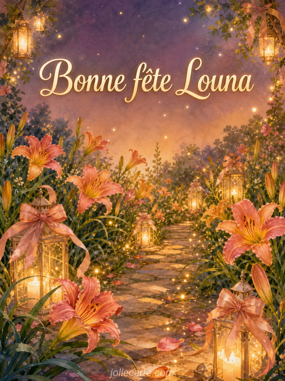 Carte bonne fête Louna