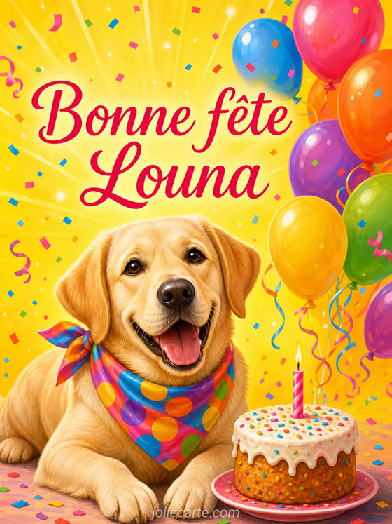 Carte bonne fête Louna