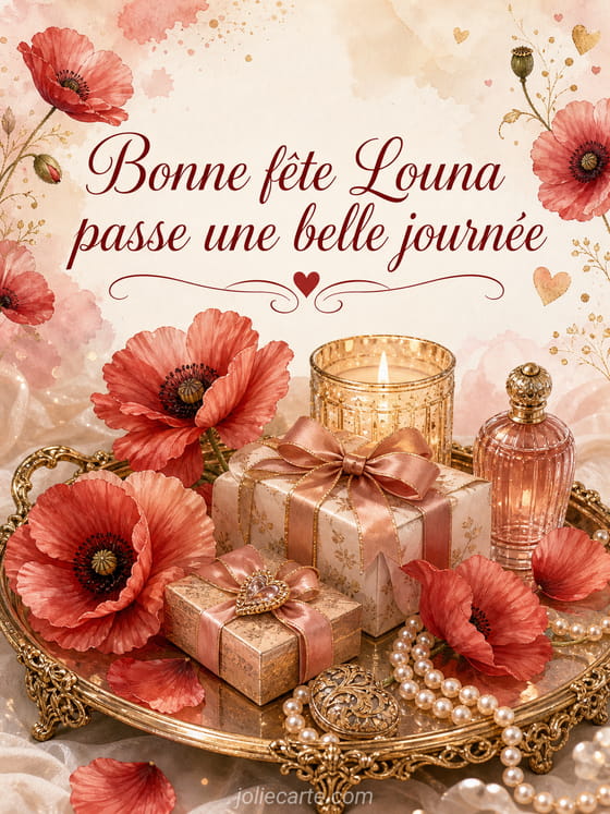 Carte bonne fête Louna