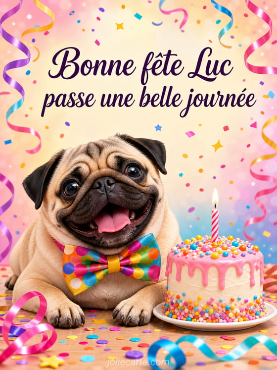 Carte bonne fĂȘte Luc