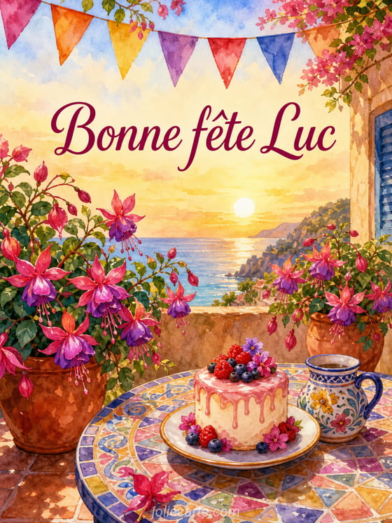 Carte bonne fĂȘte Luc