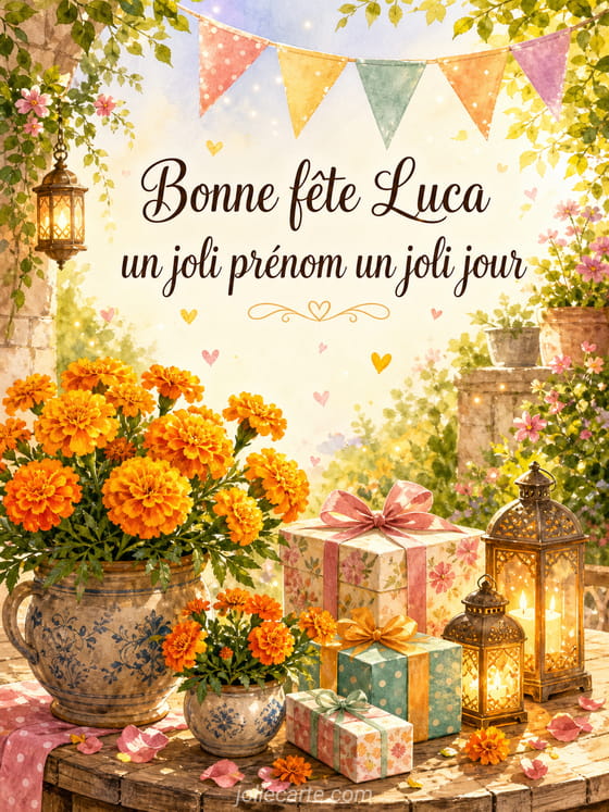 Carte bonne fĂȘte Luca