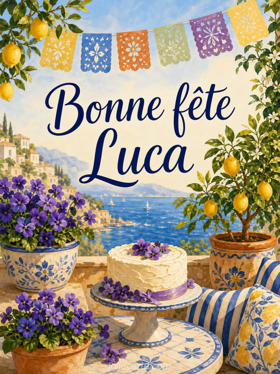 Carte bonne fĂȘte Luca