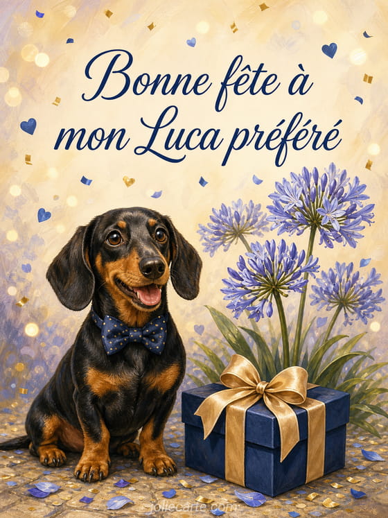 Carte bonne fĂȘte Luca