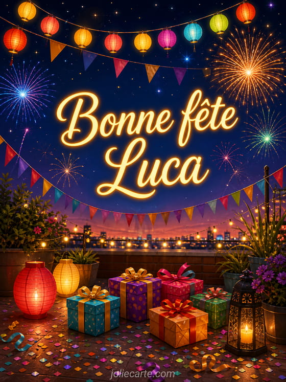 Carte bonne fĂȘte Luca