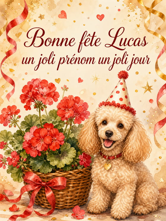 Carte bonne fĂȘte Lucas