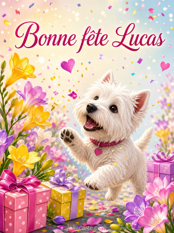 Carte bonne fĂȘte Lucas