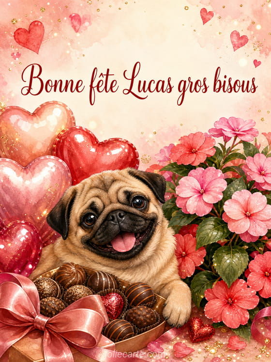 Carte bonne fĂȘte Lucas
