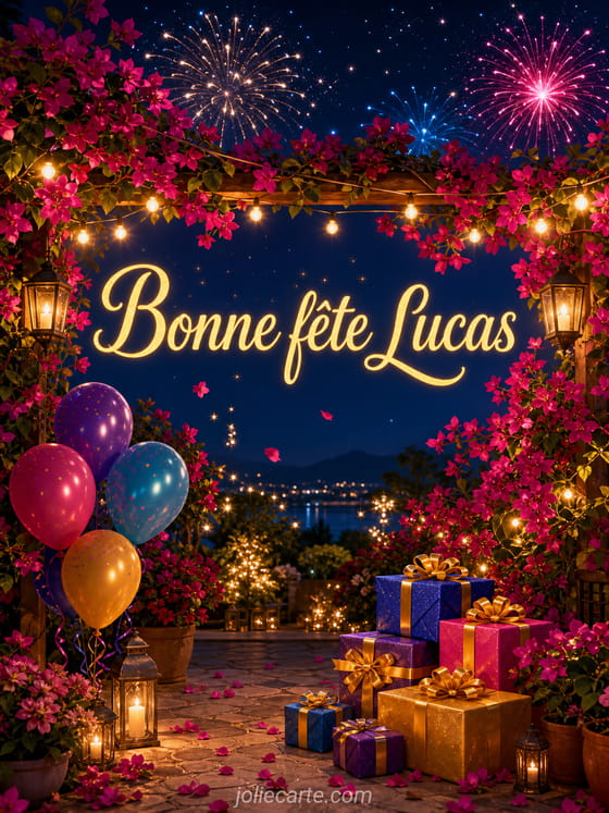 Carte bonne fĂȘte Lucas