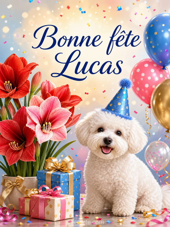 Carte bonne fĂȘte Lucas