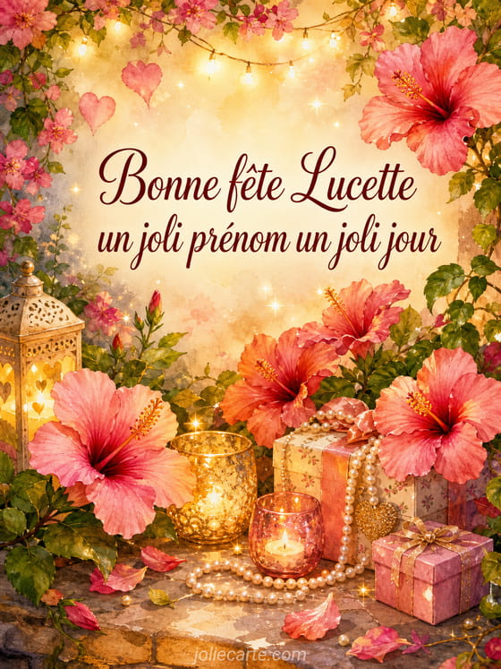 Carte bonne fête Lucette