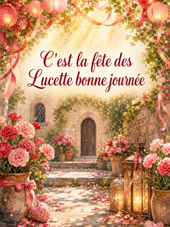 Carte bonne fête Lucette