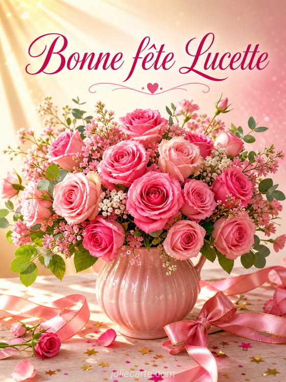 Carte bonne fête Lucette