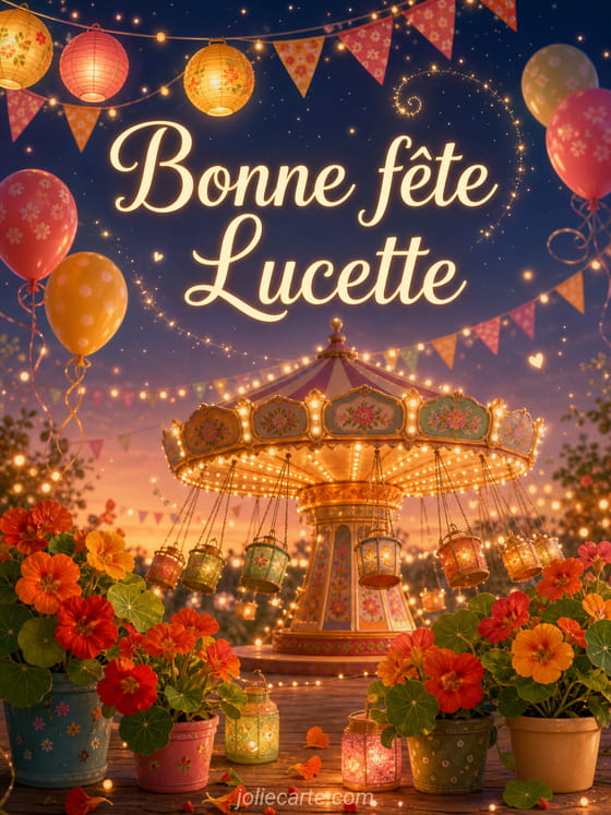 Carte bonne fête Lucette