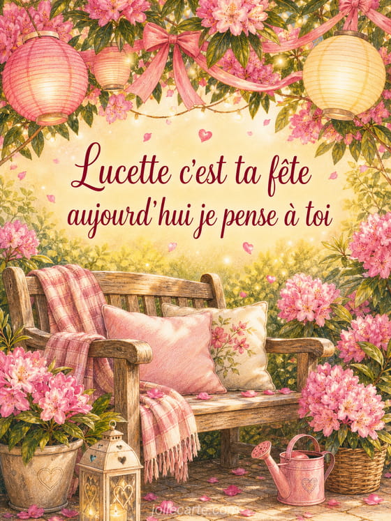 Carte bonne fête Lucette