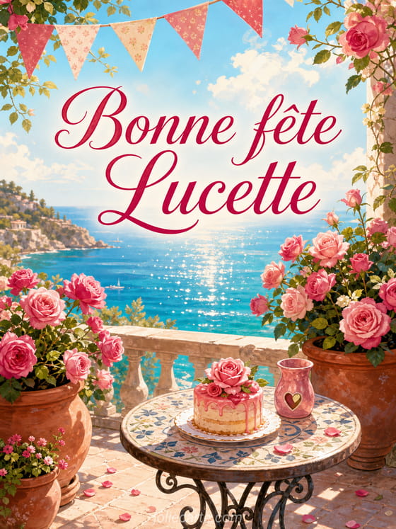 Carte bonne fête Lucette