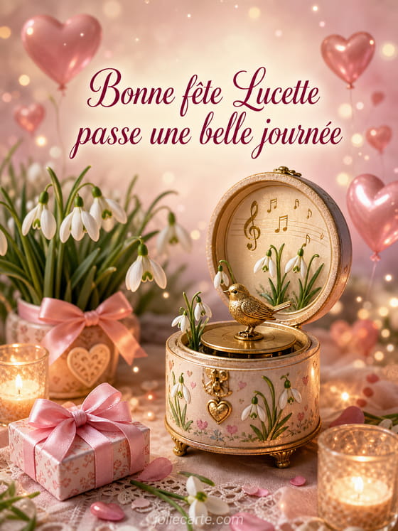Carte bonne fête Lucette