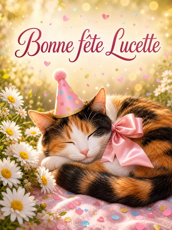 Carte bonne fête Lucette