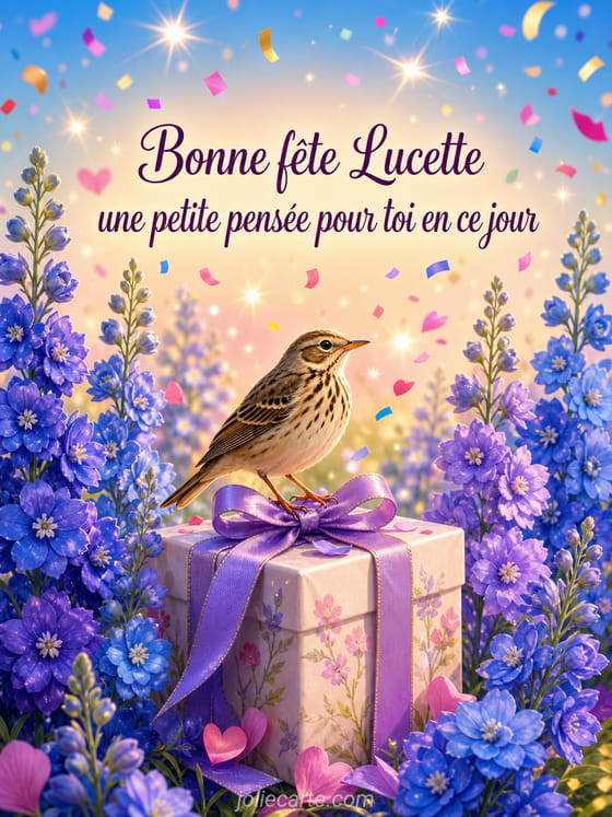 Carte bonne fête Lucette