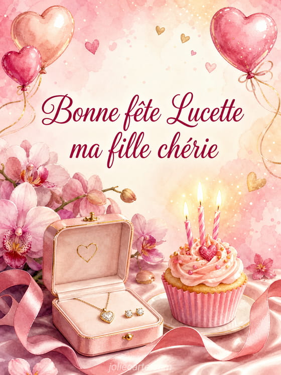 Carte bonne fête Lucette