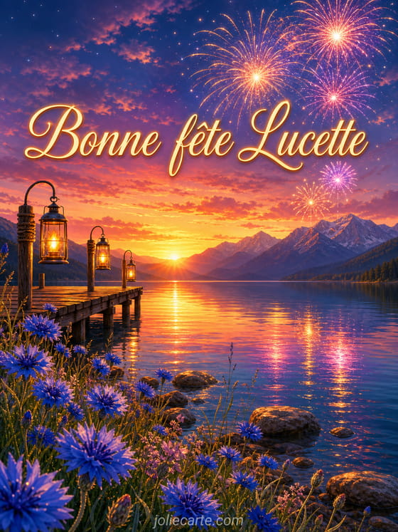 Carte bonne fête Lucette