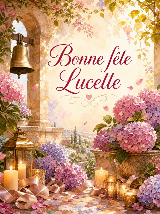 Carte bonne fête Lucette