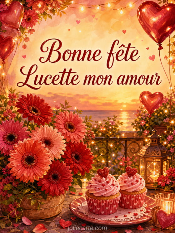 Carte bonne fête Lucette