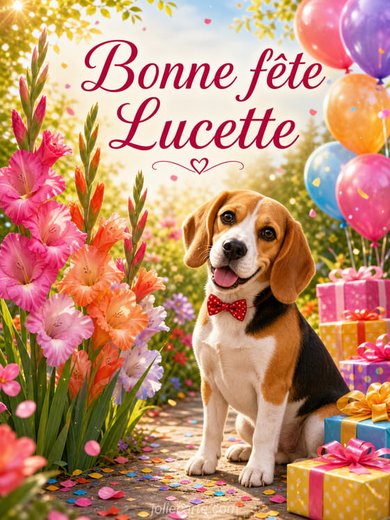 Carte bonne fête Lucette