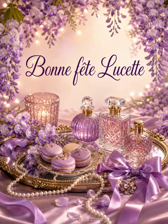 Carte bonne fête Lucette