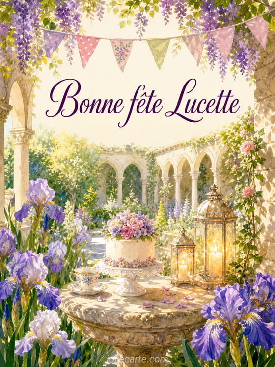 Carte bonne fête Lucette