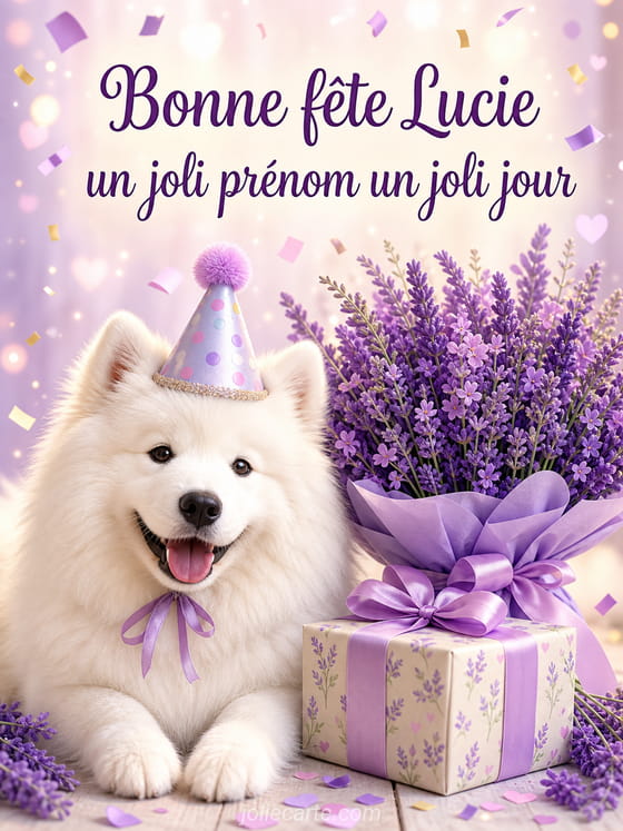 Carte bonne fête Lucie