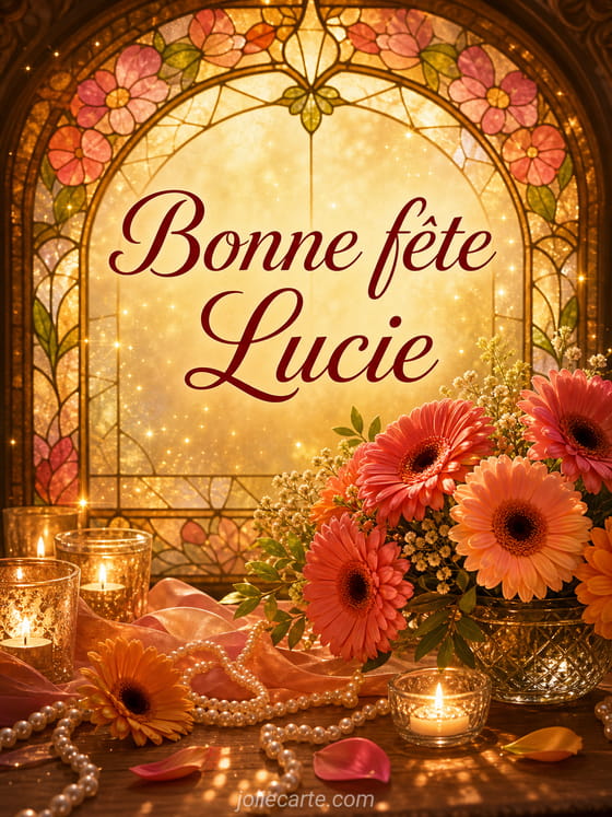 Carte bonne fête Lucie