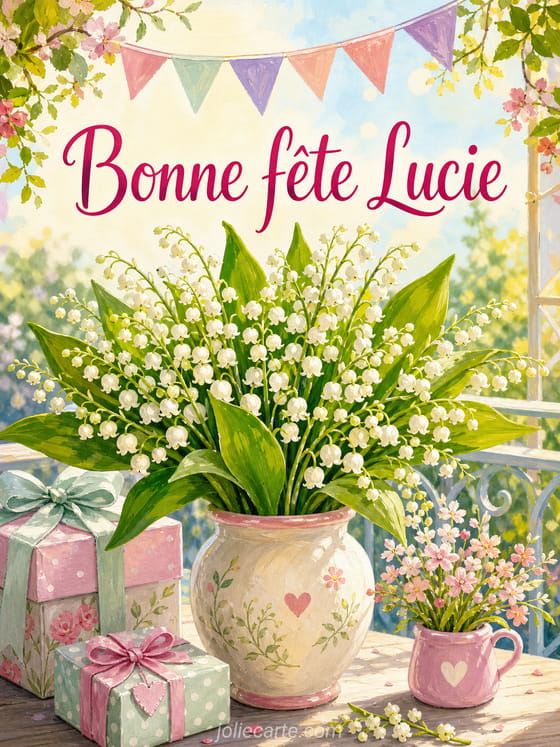 Carte bonne fête Lucie