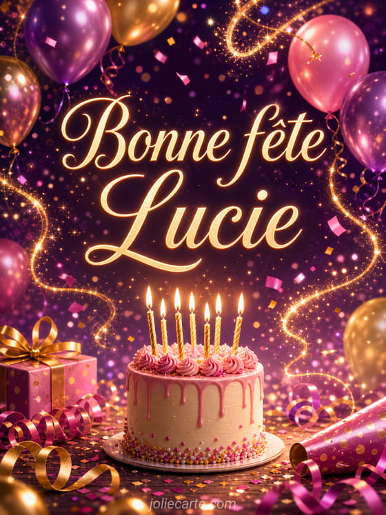 Carte bonne fête Lucie
