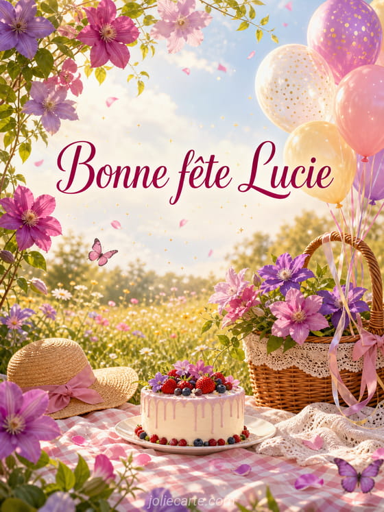 Carte bonne fête Lucie