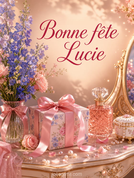 Carte bonne fête Lucie