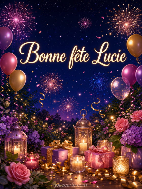 Carte bonne fête Lucie