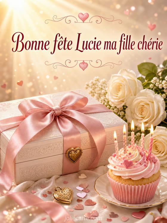 Carte bonne fête Lucie
