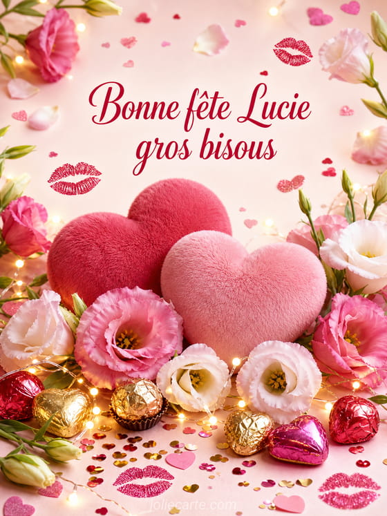 Carte bonne fête Lucie