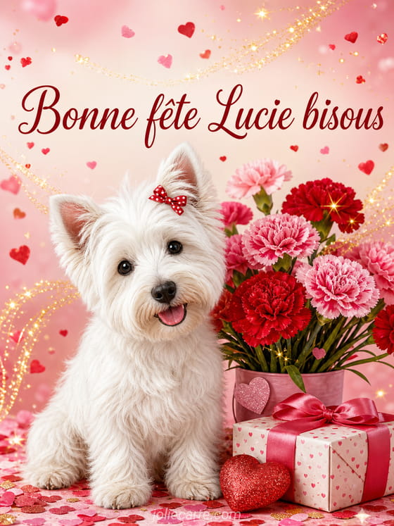 Carte bonne fête Lucie