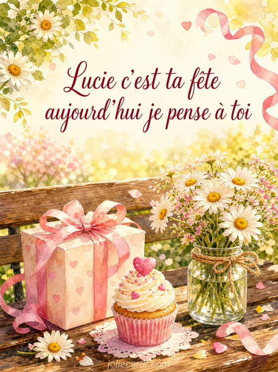 Carte bonne fête Lucie