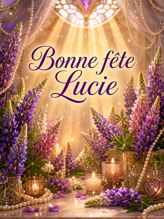 Carte bonne fête Lucie
