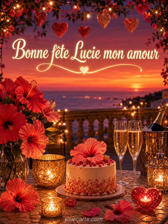 Carte bonne fête Lucie
