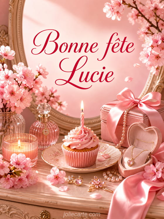 Carte bonne fête Lucie