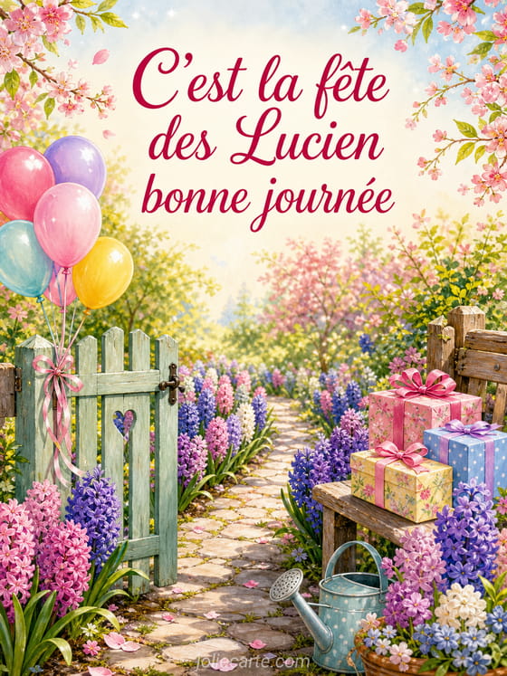 Carte bonne fête Lucien