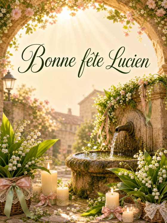 Carte bonne fête Lucien