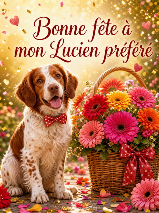 Carte bonne fête Lucien