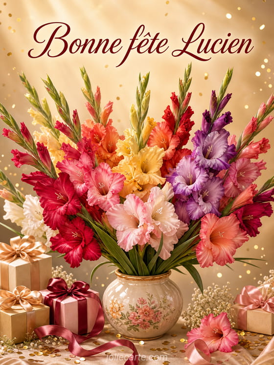 Carte bonne fête Lucien
