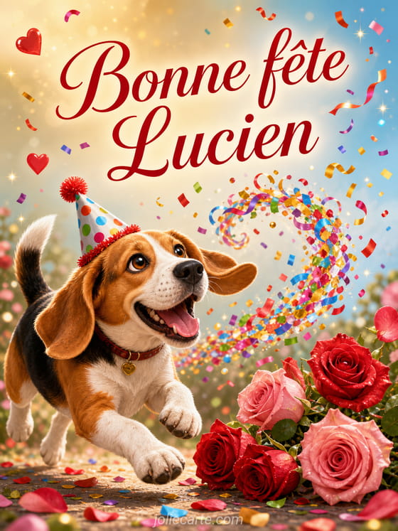 Carte bonne fête Lucien